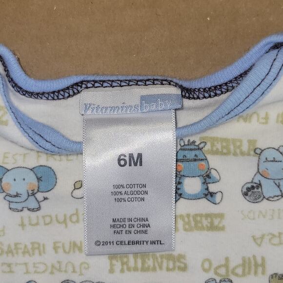 Lot of 5 Baby Boy Clothes 6 Months Carter's and Vitamins Rompers, Hoodie, Pants - Picture 4 of 16